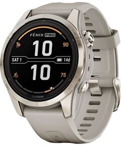 Смарт-часы Garmin Fēnix 7S Pro Sapphire Solar Edition, РАЗМЕР КОРПУСА: 42 мм, ВЕРСИЯ: Pro | Sapphire Solar, ЦВЕТ: Soft Gold/Light Sand