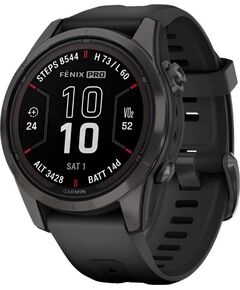 Смарт-часы Garmin Fēnix 7S Pro Sapphire Solar Edition, РАЗМЕР КОРПУСА: 42 мм, ВЕРСИЯ: Pro | Sapphire Solar, ЦВЕТ: Carbon Gray DLC Titanium