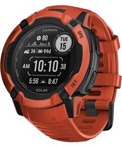 Смарт-часы Garmin Instinct 2X Solar, РАЗМЕР КОРПУСА: 50 мм, SOLAR (Версии с линзами для зарядки от солнечной батареи собирают солнечную энергию и продлевают срок службы батареи.): Да, ВЕРСИЯ: Standard, ЦВЕТ: Flame Red