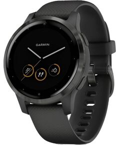 Смарт-часы Garmin Vívoactive 4S, РАЗМЕР КОРПУСА: 40 мм, ЦВЕТ: Slate Stainless Steel Bezel/Black