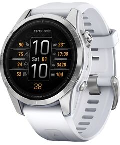 Смарт-часы Garmin Epix Pro (Gen 2) Standard Edition | 42 mm, РАЗМЕР КОРПУСА: 42 мм, ВЕРСИЯ: Pro | Standard, ЦВЕТ: Silver/Whitestone