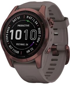 Смарт-часы Garmin Fēnix 7S Sapphire Solar Edition, РАЗМЕР КОРПУСА: 42 мм, ВЕРСИЯ: Sapphire Solar, ЦВЕТ: Dark Bronze Titanium/Shale Gray