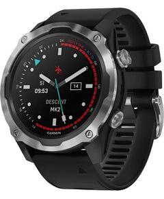 Смарт-часы Garmin Descent Mk2, РАЗМЕР КОРПУСА: 52 мм, ДАТЧИК DESCENT™ (Можно осуществлять мониторинг давления воздуха): Нет, ЦВЕТ: Stainless Steel/Black