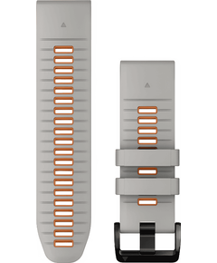Ремешок сменный Garmin QuickFit 26 мм, ЦВЕТ: Fog Gray/Ember Orange, МАТЕРИАЛ РЕМЕШКА: Силикон