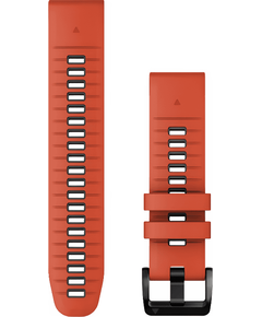 Ремешок сменный Garmin QuickFit 22 мм, МАТЕРИАЛ РЕМЕШКА: Силикон, ЦВЕТ: Flame Red/Graphite