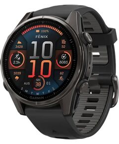 Смарт-часы Garmin Fēnix 8 Amoled 43 mm, РАЗМЕР КОРПУСА: 43 мм, ВЕРСИЯ: Amoled, ЦВЕТ: Black/Pebble Gray