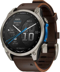 Смарт-часы Garmin D2 Mach 2 - 47 mm, РАЗМЕР КОРПУСА: 47 мм, ЦВЕТ: Titanium/Oxford Brown Leather