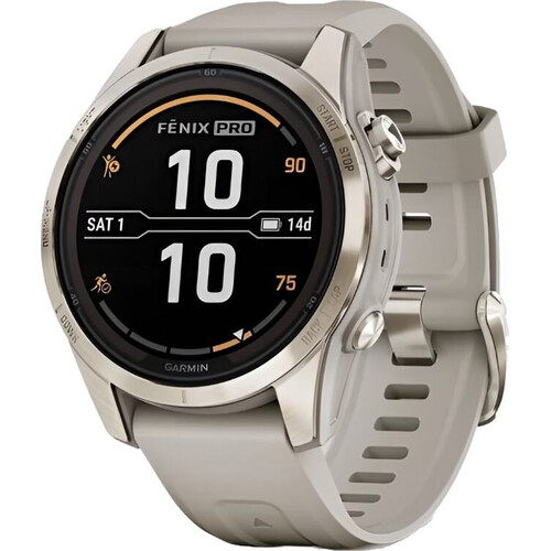 Смарт-часы Fēnix 7S Pro Sapphire Solar Edition Soft Gold/Light Sand, РАЗМЕР КОРПУСА: 42 мм, ВЕРСИЯ: Pro | Sapphire Solar, ЦВЕТ: Soft Gold/Light Sand