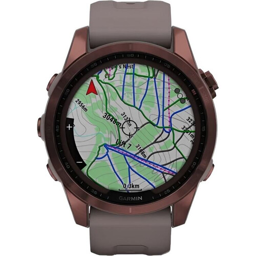 Смарт-часы Fēnix 7S Sapphire Solar Edition Dark Bronze Titanium/Shale Gray, ЦВЕТ: Dark Bronze Titanium/Shale Gray, РАЗМЕР КОРПУСА: 42 мм, ВЕРСИЯ: Sapphire Solar, изображение 4