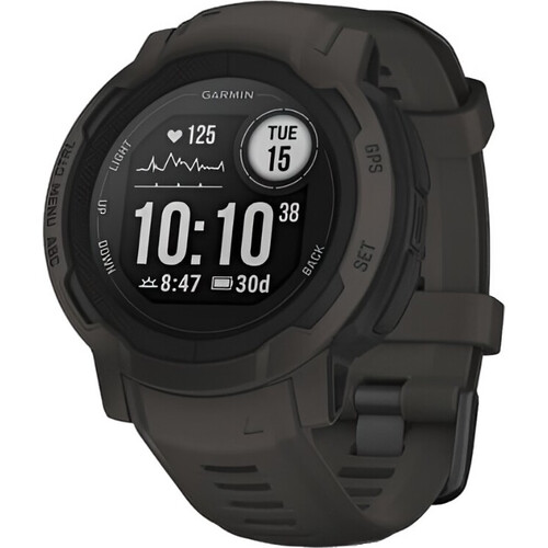 Смарт-часы Instinct 2 Standard Edition Graphite, РАЗМЕР КОРПУСА: 45 мм, SOLAR (Версии с линзами для зарядки от солнечной батареи собирают солнечную энергию и продлевают срок службы батареи.): Нет, ВЕРСИЯ: Standard, ЦВЕТ: Graphite