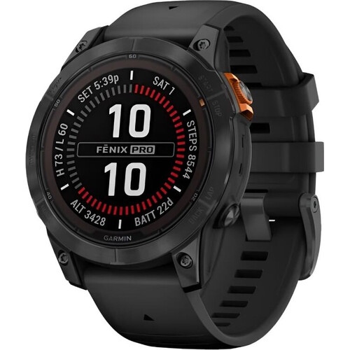 Смарт-часы Fēnix 7 Pro Solar Edition Slate Gray/Black, РАЗМЕР КОРПУСА: 47 мм, ВЕРСИЯ: Pro | Solar, ЦВЕТ: Slate Gray/Black Band