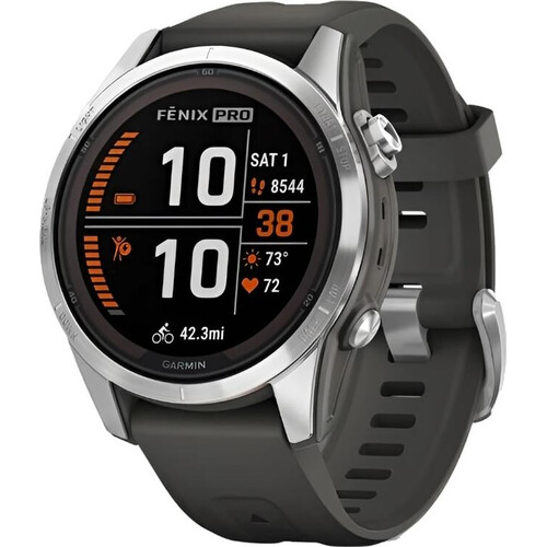 Смарт-часы Fēnix 7S Pro Solar Edition Silver/Graphite, РАЗМЕР КОРПУСА: 42 мм, ВЕРСИЯ: Pro | Solar, ЦВЕТ: Silver/Graphite