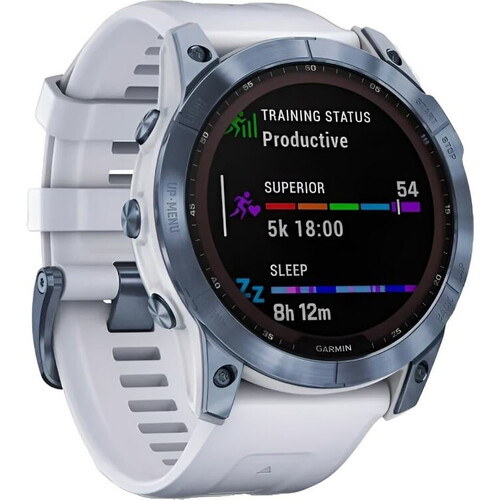 Смарт-часы Fēnix 7X Sapphire Solar Edition Mineral Blue Titanium/Whitestone, РАЗМЕР КОРПУСА: 51 мм, ВЕРСИЯ: Sapphire Solar, ЦВЕТ: Mineral Blue Titanium/Whitestone, изображение 3