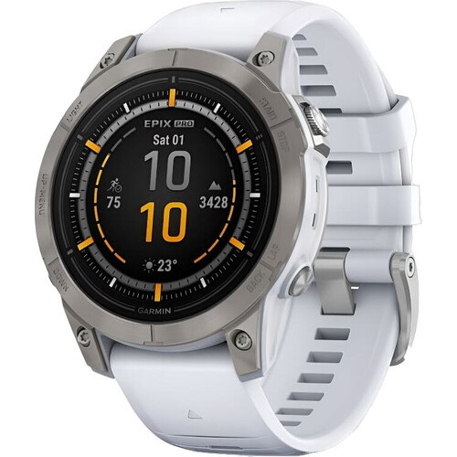 Смарт-часы Epix Pro (Gen 2) Sapphire Edition | 47 mm Titanium/Whitestone, ЦВЕТ: Titanium/Whitestone, РАЗМЕР КОРПУСА: 47 мм, ВЕРСИЯ: Pro | Sapphire
