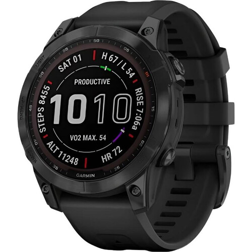 Смарт-часы Fēnix 7 Sapphire Solar Edition Black DLC Titanium with Black, РАЗМЕР КОРПУСА: 47 мм, ВЕРСИЯ: Sapphire Solar, ЦВЕТ: Black DLC Titanium/Black