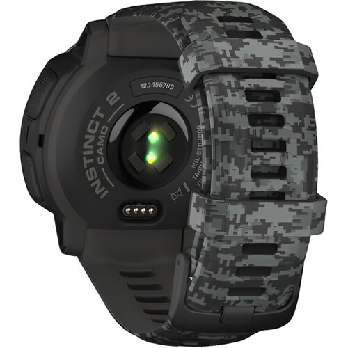 Смарт-часы Instinct 2 Camo Edition Graphite Camo, РАЗМЕР КОРПУСА: 45 мм, SOLAR (Версии с линзами для зарядки от солнечной батареи собирают солнечную энергию и продлевают срок службы батареи.): Нет, ВЕРСИЯ: Camo, ЦВЕТ: Graphite Camo, изображение 6