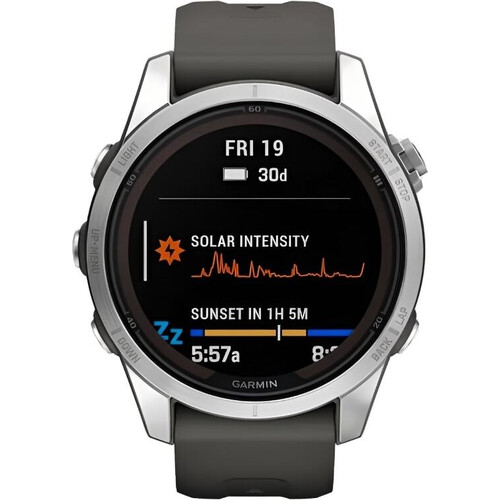 Смарт-часы Fēnix 7S Pro Solar Edition Silver/Graphite, РАЗМЕР КОРПУСА: 42 мм, ВЕРСИЯ: Pro | Solar, ЦВЕТ: Silver/Graphite, изображение 2