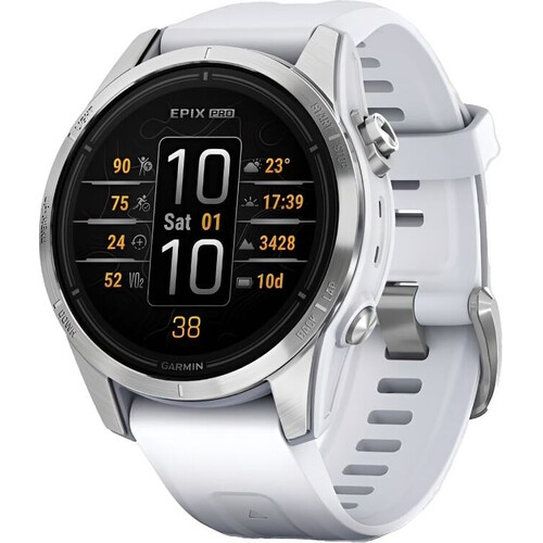 Смарт-часы Epix Pro (Gen 2) Standard Edition | 42 mm Silver/Whitestone, РАЗМЕР КОРПУСА: 42 мм, ВЕРСИЯ: Pro | Standard, ЦВЕТ: Silver/Whitestone