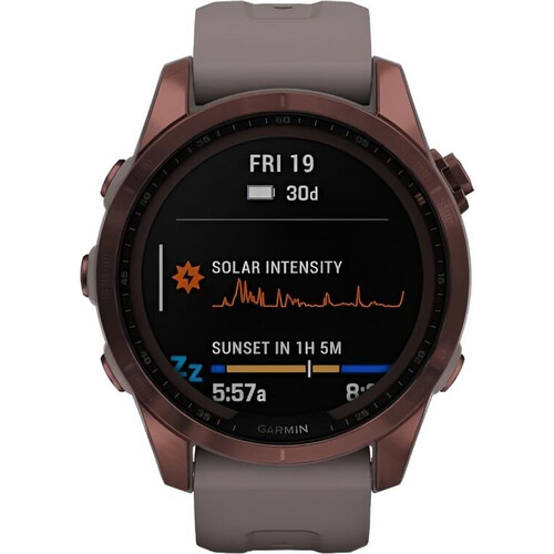 Смарт-часы Fēnix 7S Sapphire Solar Edition Dark Bronze Titanium/Shale Gray, ЦВЕТ: Dark Bronze Titanium/Shale Gray, РАЗМЕР КОРПУСА: 42 мм, ВЕРСИЯ: Sapphire Solar, изображение 2