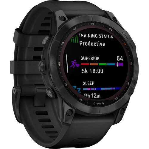 Смарт-часы Fēnix 7 Sapphire Solar Edition Black DLC Titanium with Black, РАЗМЕР КОРПУСА: 47 мм, ВЕРСИЯ: Sapphire Solar, ЦВЕТ: Black DLC Titanium/Black, изображение 3