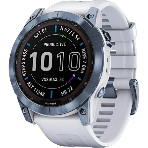 Смарт-часы Fēnix 7X Sapphire Solar Edition Mineral Blue Titanium/Whitestone, РАЗМЕР КОРПУСА: 51 мм, ВЕРСИЯ: Sapphire Solar, ЦВЕТ: Mineral Blue Titanium/Whitestone