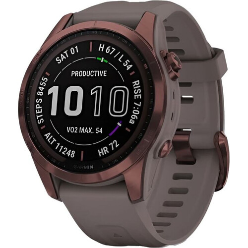 Смарт-часы Fēnix 7S Sapphire Solar Edition Dark Bronze Titanium/Shale Gray, ЦВЕТ: Dark Bronze Titanium/Shale Gray, РАЗМЕР КОРПУСА: 42 мм, ВЕРСИЯ: Sapphire Solar