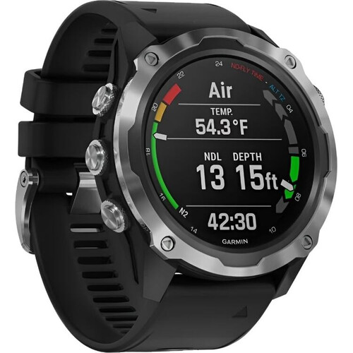 Смарт-часы Descent Mk2 Stainless Steel/Black, РАЗМЕР КОРПУСА: 52 мм, ДАТЧИК DESCENT™ (Можно осуществлять мониторинг давления воздуха): Нет, ЦВЕТ: Stainless Steel/Black, изображение 3