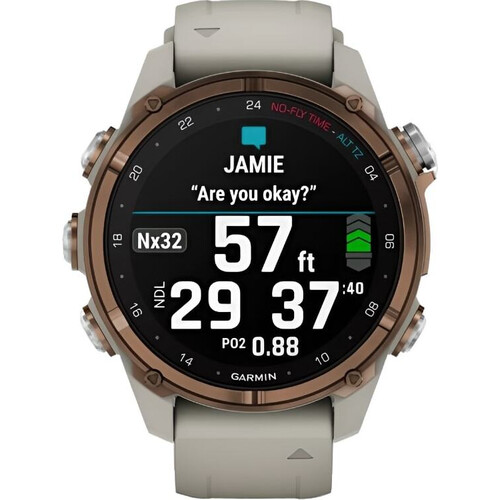 Смарт-часы Descent Mk3I 43 mm Bronze PVD Titanium/French Gray, РАЗМЕР КОРПУСА: 43 мм, ВЕРСИЯ: Descent Mk3I, ЦВЕТ: Bronze PVD Titanium/French Gray, изображение 2