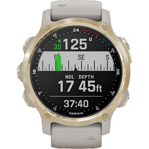 Смарт-часы Descent Mk2S Light Gold/Light Sand, РАЗМЕР КОРПУСА: 43 мм, ДАТЧИК DESCENT™ (Можно осуществлять мониторинг давления воздуха): Нет, ЦВЕТ: Light Gold/Light Sand, изображение 4