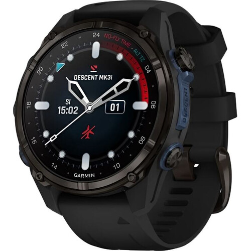 Смарт-часы Descent Mk3I 43 mm Carbon Gray DLC Titanium/Black, ЦВЕТ: Carbon Gray DLC Titanium/Black, РАЗМЕР КОРПУСА: 43 мм, ВЕРСИЯ: Descent Mk3I