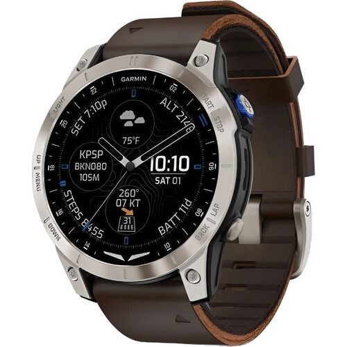 Смарт-часы D2 Mach 1 Aviator Smartwatch/Oxford Brown Leather, РАЗМЕР КОРПУСА: 47 мм, ЦВЕТ/МОДЕЛЬ: Aviator Smartwatch/Oxford Brown Leather
