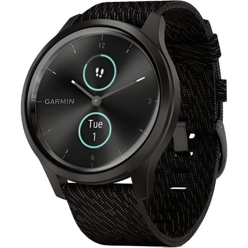 Смарт-часы Vívomove Style Graphite Aluminum Case/Black Pepper Woven Nylon Band, ВЕРСИЯ: Vívomove Style, ЦВЕТ: Graphite Aluminum Case/Black Pepper Woven Nylon Band