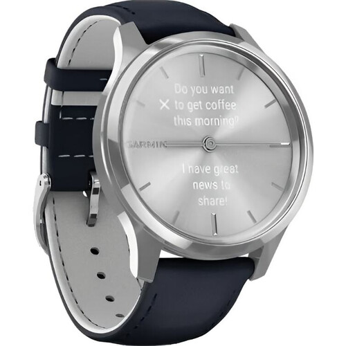Смарт-часы Vívomove Luxe Silver Stainless Steel Case/Navy Italian Leather Band, ВЕРСИЯ: Vívomove Luxe, ЦВЕТ: Silver Stainless Steel Case/Navy Italian Leather Band, изображение 3