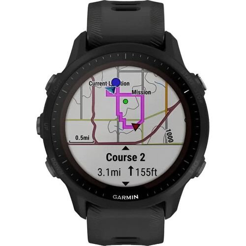 Смарт-часы Garmin Forerunner 955 Solar Black, SOLAR (Версии с линзами для зарядки от солнечной батареи собирают солнечную энергию и продлевают срок службы батареи.): Да, ЦВЕТ: Black, изображение 4