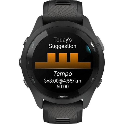 Смарт-часы Garmin Forerunner 265 Black/Powder Gray, ЦВЕТ: Black/Powder Gray, РАЗМЕР КОРПУСА: 46 мм, изображение 2