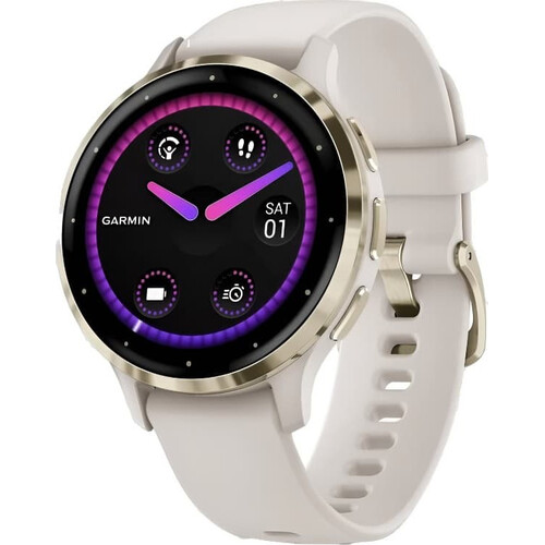 Смарт-часы Garmin Venu 3S Soft Gold Stainless Steel Bezel with Ivory Case, РАЗМЕР КОРПУСА: 41 мм, ЦВЕТ/МОДЕЛЬ: Soft Gold Stainless Steel Bezel with Ivory Case