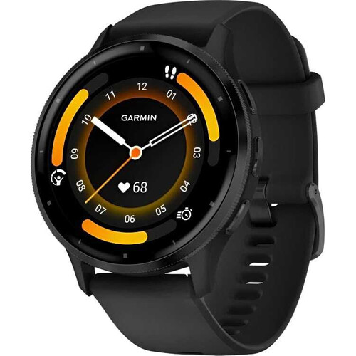 Смарт-часы Garmin Venu 3 Slate Stainless Steel Bezel with Black Case, РАЗМЕР КОРПУСА: 45 мм, ЦВЕТ/МОДЕЛЬ: Slate Stainless Steel Bezel with Black Case