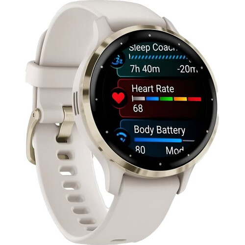 Смарт-часы Garmin Venu 3S Soft Gold Stainless Steel Bezel with Ivory Case, РАЗМЕР КОРПУСА: 41 мм, ЦВЕТ/МОДЕЛЬ: Soft Gold Stainless Steel Bezel with Ivory Case, изображение 3