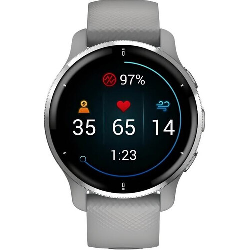 Смарт-часы Garmin Venu 2 Plus Silver Stainless Steel Bezel with Powder Gray Case, РАЗМЕР КОРПУСА: 43 мм, ЦВЕТ/МОДЕЛЬ: Plus Silver Stainless Steel Bezel with Powder Gray Case, изображение 4