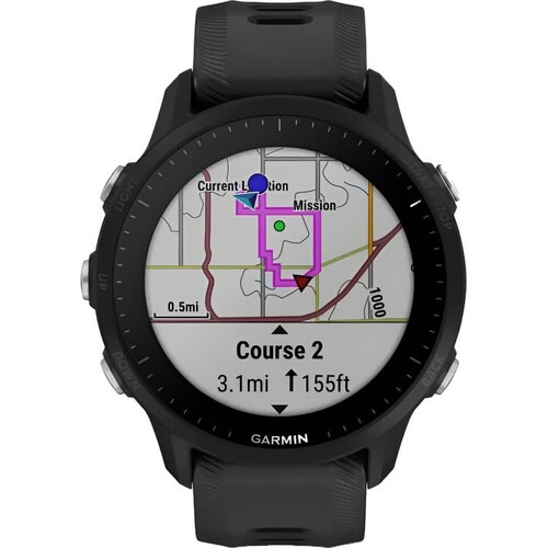 Смарт-часы Garmin Forerunner 955 Black, SOLAR (Версии с линзами для зарядки от солнечной батареи собирают солнечную энергию и продлевают срок службы батареи.): Нет, ЦВЕТ: Black, изображение 4