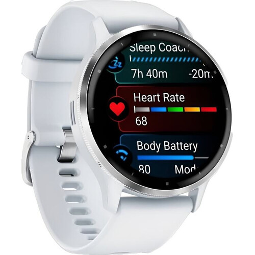 Смарт-часы Garmin Venu 3 Silver Stainless Steel Bezel with Whitestone Case, РАЗМЕР КОРПУСА: 45 мм, ЦВЕТ/МОДЕЛЬ: Silver Stainless Steel Bezel with Whitestone Case, изображение 3