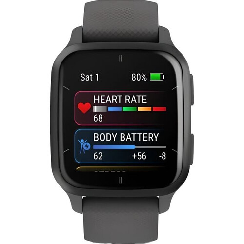 Смарт-часы Garmin Venu Sq 2 Slate Aluminum Bezel with Shadow Gray Case, РАЗМЕР КОРПУСА: 40 мм, ЦВЕТ/МОДЕЛЬ: Slate Aluminum Bezel with Shadow Gray Case, изображение 2