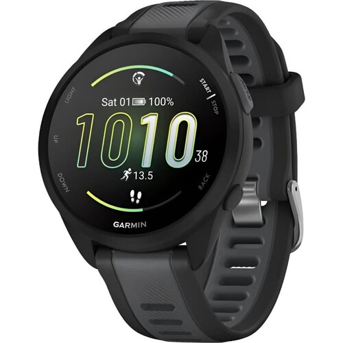Смарт-часы Garmin Forerunner 165 Black/Slate Gray, МУЗЫКА (легко загрузите на часы до 500 песен): Нет, ЦВЕТ: Black/Slate Gray