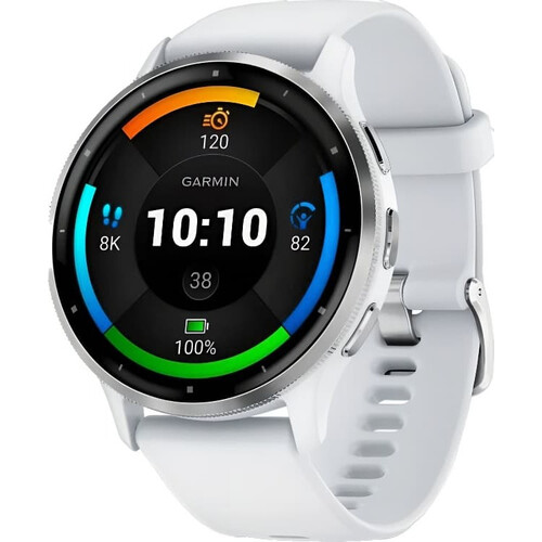 Смарт-часы Garmin Venu 3 Silver Stainless Steel Bezel with Whitestone Case, РАЗМЕР КОРПУСА: 45 мм, ЦВЕТ/МОДЕЛЬ: Silver Stainless Steel Bezel with Whitestone Case
