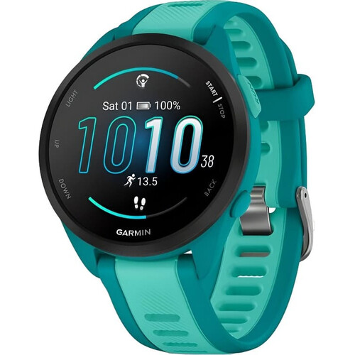 Смарт-часы Garmin Forerunner 165 Music Turquoise/Aqua, МУЗЫКА (легко загрузите на часы до 500 песен): Да, ЦВЕТ: Turquoise/Aqua