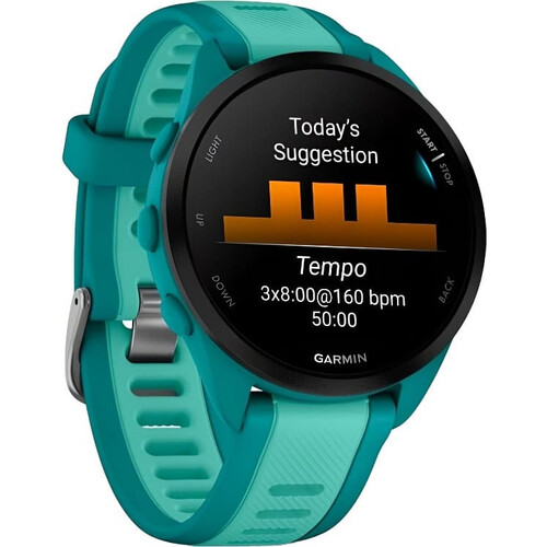 Смарт-часы Garmin Forerunner 165 Music Turquoise/Aqua, МУЗЫКА (легко загрузите на часы до 500 песен): Да, ЦВЕТ: Turquoise/Aqua, изображение 3