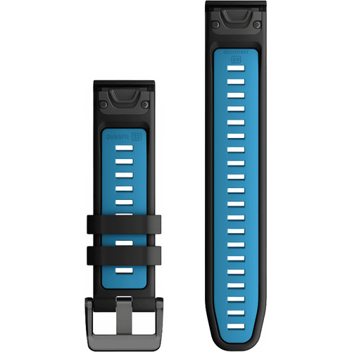 Ремешок сменный QuickFit 22 мм - Black/Cirrus Blue, ЦВЕТ: Black/Cirrus Blue, МАТЕРИАЛ РЕМЕШКА: Силикон, изображение 2