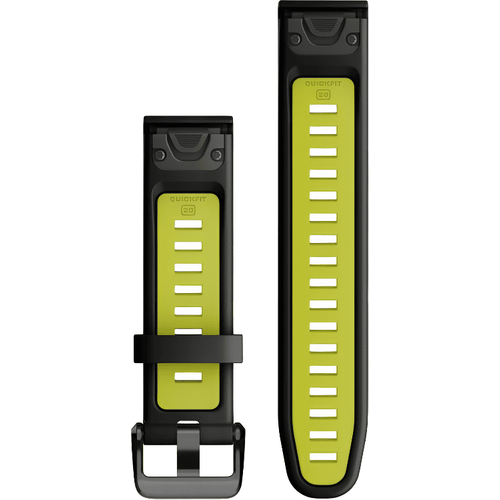 Ремешок сменный QuickFit 20 мм - Black/Electric Lime, ЦВЕТ: Black/Electric Lime, МАТЕРИАЛ РЕМЕШКА: Силикон, изображение 2