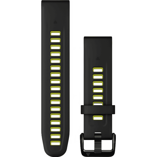 Ремешок сменный QuickFit 20 мм - Black/Electric Lime, ЦВЕТ: Black/Electric Lime, МАТЕРИАЛ РЕМЕШКА: Силикон