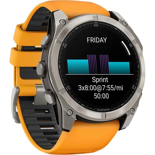 Смарт-часы Fēnix 8 Amoled 51 mm Orange/Graphite, РАЗМЕР КОРПУСА: 51 мм, ВЕРСИЯ: Amoled, ЦВЕТ: Orange/Graphite, изображение 3